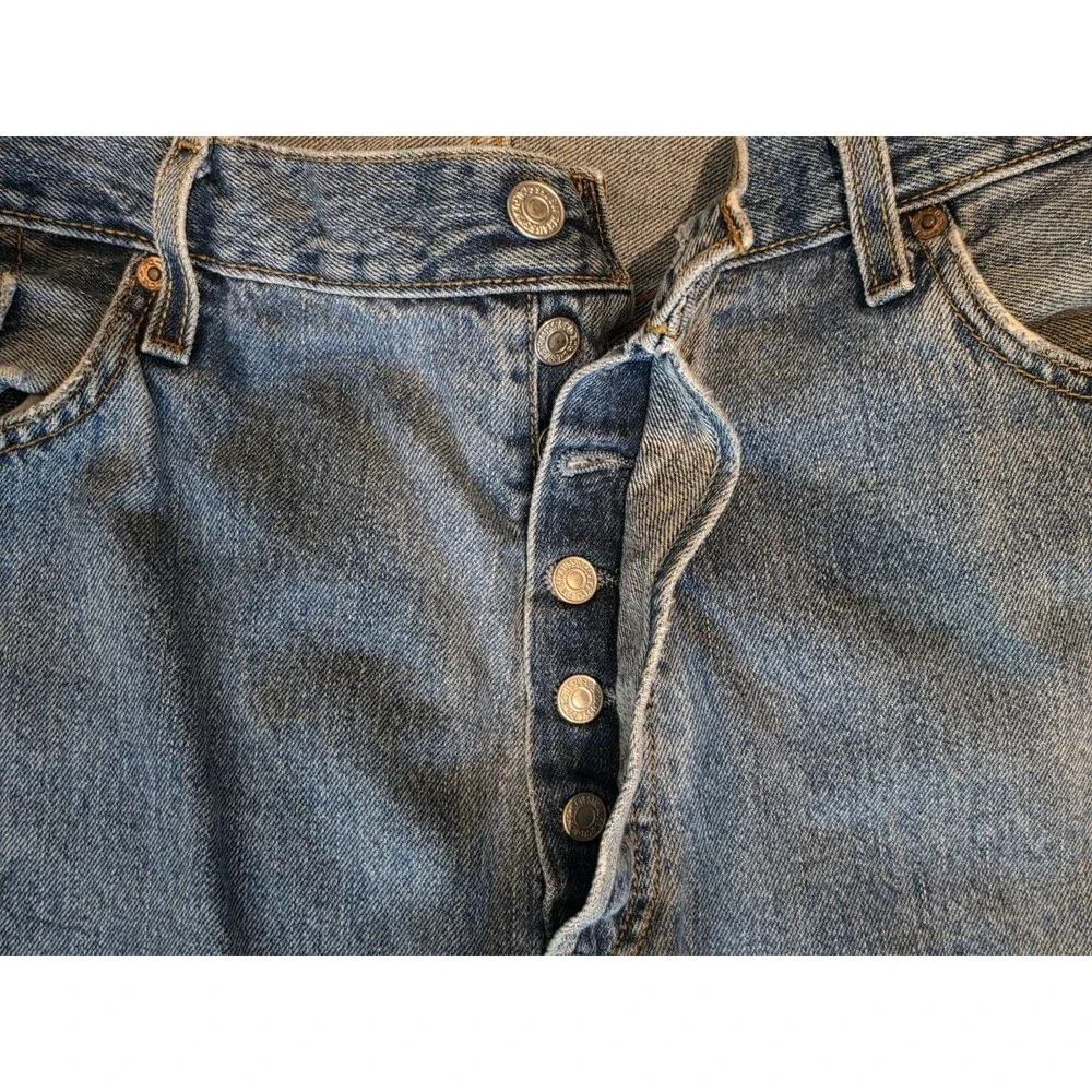 Vintage Levis 501 Blue Jeans 40x30 Straight Leg Button Fly Guatemala Y2K 90s